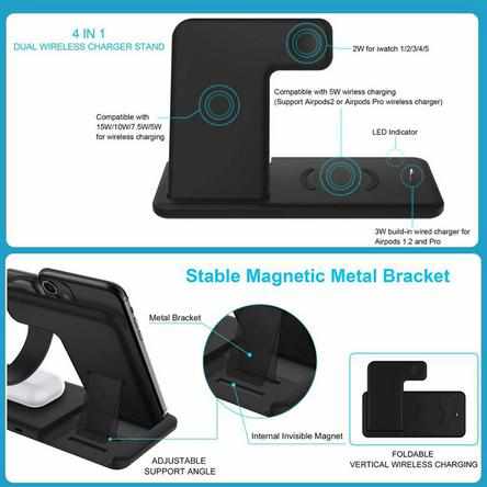 15W Qi 4 in 1 Fast Wireless Chargers