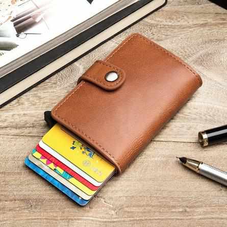 Elegant quality leather Credit Card Wallet, holds 8 cards