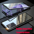 Magnetic Tempered Glass case for Samsung Galaxy S10 S21 Note 20 S22 Ultra Plus