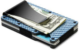 Carbon Fiber Credit Card Holder Wallet Aluminum Metal Anti RFID Blocking