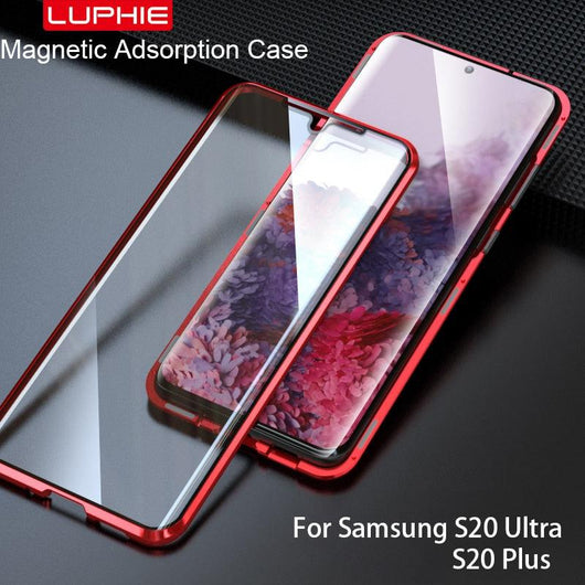 Magnetic Tempered Glass case for Samsung Galaxy S10 S21 Note 20 S22 Ultra Plus