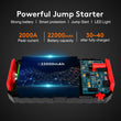 Car Jump Starter Power Bank 2000A Portable Battery Charger 12V Auto Emergency Starting Device for Cars Small Trucks