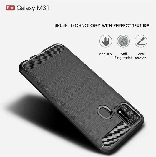 brushed steel and carbon design case for Samsung A series, M series, S21 series