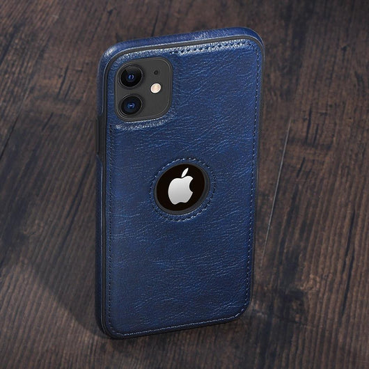 Classic Solid Color Leather Case For iPhone 14 - iPhone X