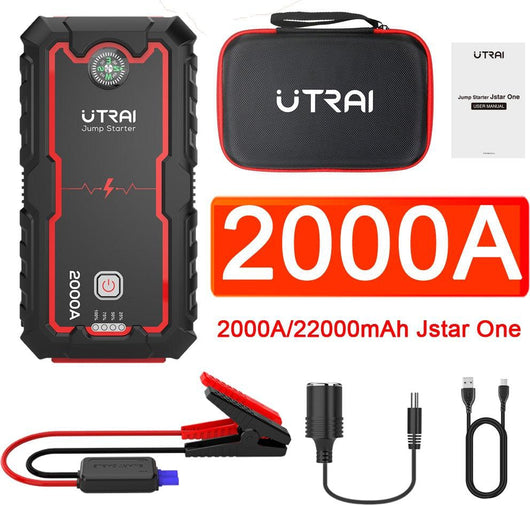 Car Jump Starter Power Bank 2000A Portable Battery Charger 12V Auto Emergency Starting Device for Cars Small Trucks