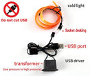 5m Car Interior Ambient Light Line With USB DIY Decorative Dashboard Console Auto LED Ambient Lights