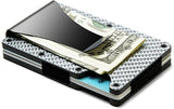 Carbon Fiber Credit Card Holder Wallet Aluminum Metal Anti RFID Blocking