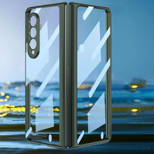 High Quality Tempered Glass Transparent Case for Samsung Galaxy Z Fold 3 4