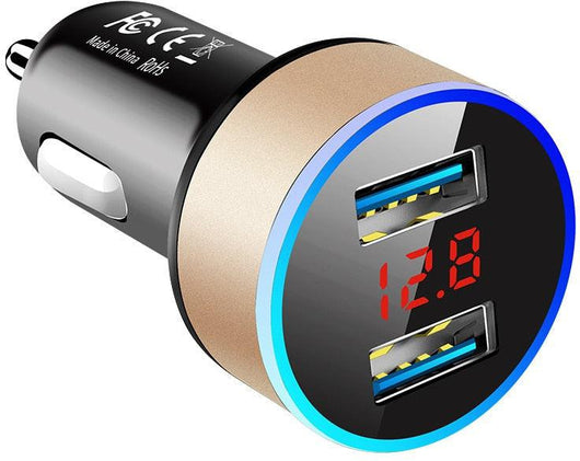 Dual Tone LED Display Car Chargers