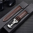 Genuine Leather Watch Straps for Apple Watch Butterfly Buckle