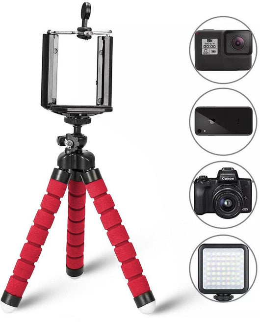 Flexible Octopus Mini Tripod for smartphones, GoPro, DSLR cameras etc, outdoor and indoor use