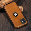 Classic Solid Color Leather Case For iPhone 14 - iPhone X