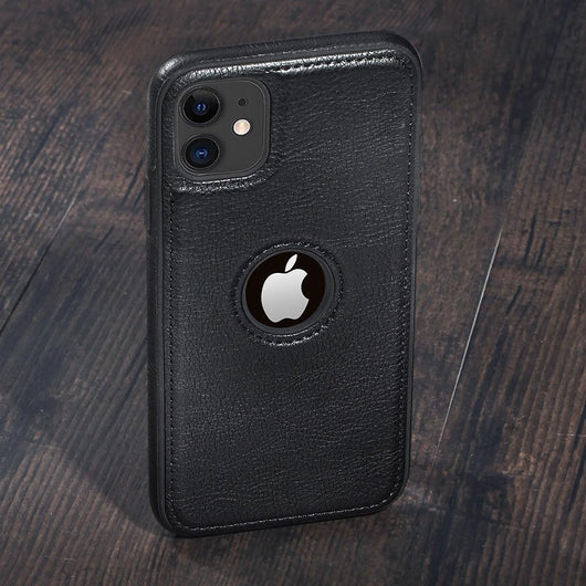 Classic Solid Color Leather Case For iPhone 14 - iPhone X