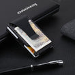 Carbon Fiber Credit Card Holder Wallet Aluminum Metal Anti RFID Blocking