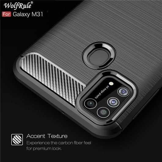 brushed steel and carbon design case for Samsung A series, M series, S21 series