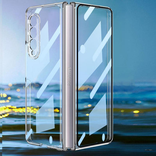 High Quality Tempered Glass Transparent Case for Samsung Galaxy Z Fold 3 4