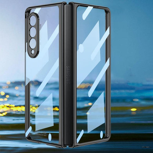 High Quality Tempered Glass Transparent Case for Samsung Galaxy Z Fold 3 4