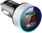 Dual Tone LED Display Car Chargers