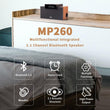 Bluetooth 5.0 Wooden Soundbar Portable wireless Speaker Alarm Clock