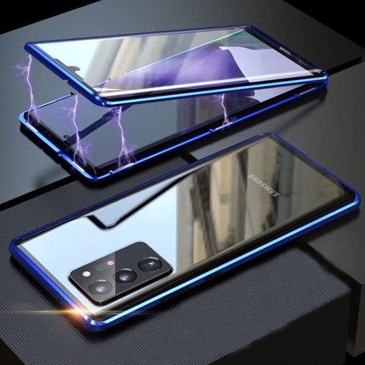 Magnetic Tempered Glass case for Samsung Galaxy S10 S21 Note 20 S22 Ultra Plus