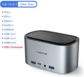 13 in 1 Multi USB Docking Hub for Laptop Usb C HDMI 4K 60Hz RJ45 1000Mbps SSD Enclosure USB3.0 PD 100W C390