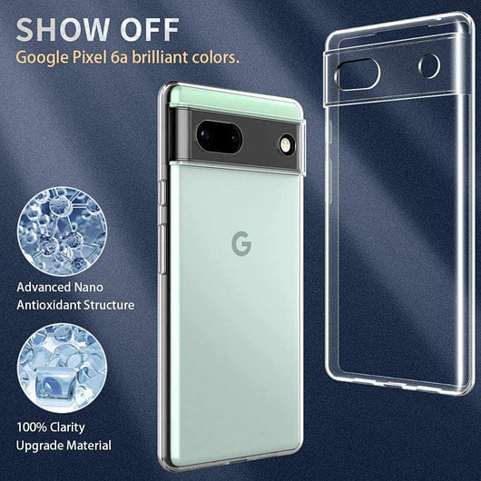 Slim Fit Transparent Protective Silicone Cover for Google Pixel 6 and 7 series