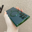 Luxury plated clear Magsafe magnetic case for Samsung Galaxy S22 S21 Ultra Plus