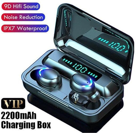 Waterproof IPX7 Bluetooth headphones earbuds for outdoors, sports, gaming with noise cancelling