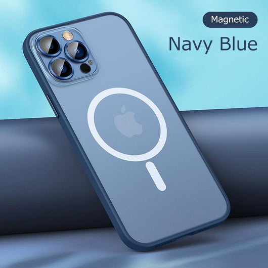 Glass lens protection matte Magsafe iPhone Case