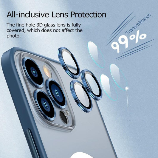 Glass lens protection matte Magsafe iPhone Case