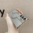 Luxury plated clear Magsafe magnetic case for Samsung Galaxy S22 S21 Ultra Plus