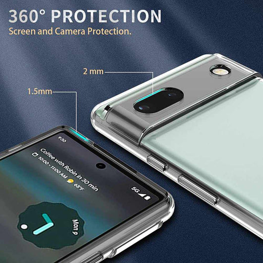 Slim Fit Transparent Protective Silicone Cover for Google Pixel 6 and 7 series