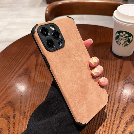 luxury suede smooth iPhone case shockproof stylish protection