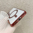 Luxury plated clear Magsafe magnetic case for Samsung Galaxy S22 S21 Ultra Plus