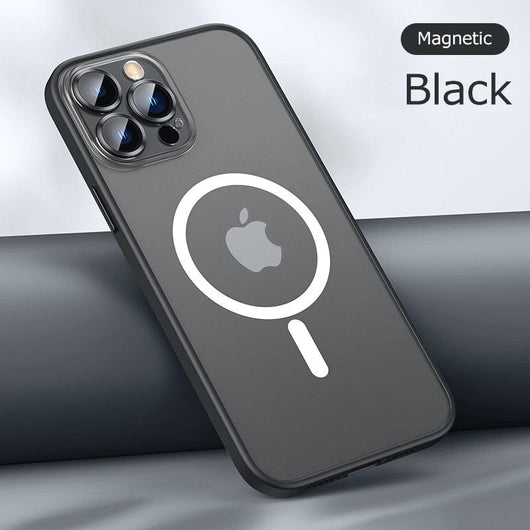 Glass lens protection matte Magsafe iPhone Case