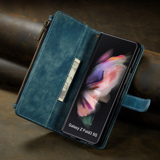 Full Coverage Leather Wallet Case for Samsung Galaxy Z Fold 4 Fold 3