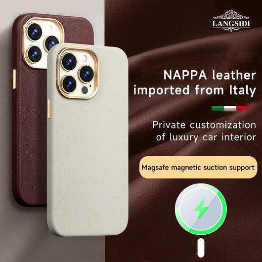 Genuine leather Magnetic Case for iPhone series