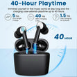 Bluetooth 5.2 Earphones Wireless Active Noise Cancelling Headphones IPX7 waterproof