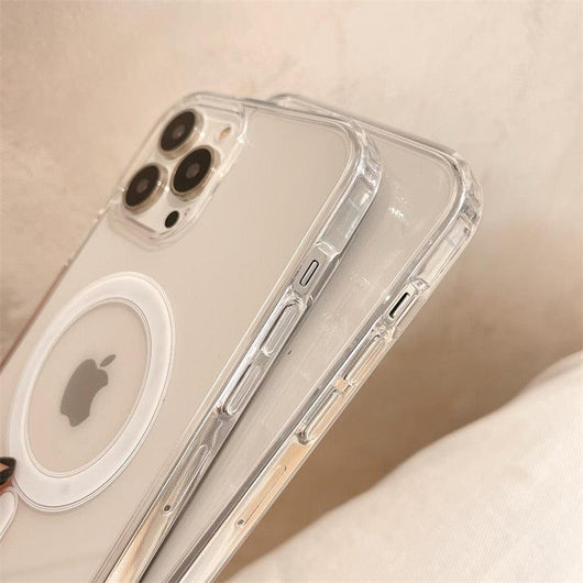 Luxury transparent magnetic Case For iPhone 14 13 12 Mini 11 Pro Max XR X XS