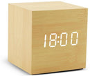 Wooden digital LED Alarm Clock with Voice Control