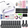 Manicure Set Acrylic Nail Kit With 120/80/54W Nail Lamp 35000RPM Nail polish Machine