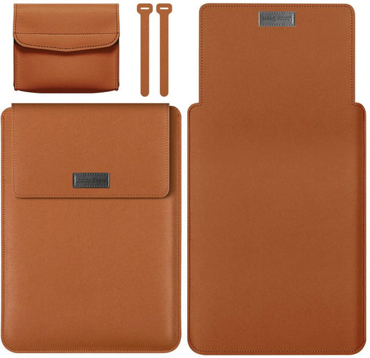 Leather Sleeve Bag and desktop stand for Macbook Air Pro multifunction