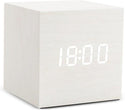 Wooden digital LED Alarm Clock with Voice Control