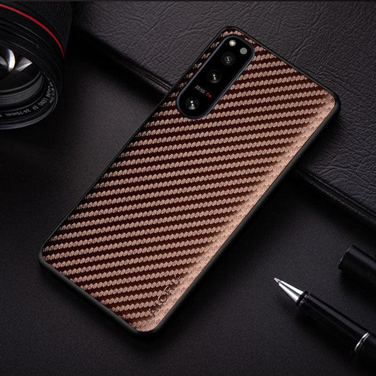 Carbon fibre optics case for Sony Xperia series