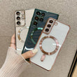 Luxury plated clear Magsafe magnetic case for Samsung Galaxy S22 S21 Ultra Plus