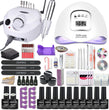 Manicure Set Acrylic Nail Kit With 120/80/54W Nail Lamp 35000RPM Nail polish Machine