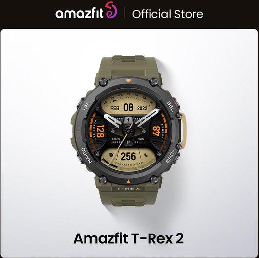 New Amazfit T Rex 2 Smartwatch Dual Band Route Import 150+Built-in Sports Modes