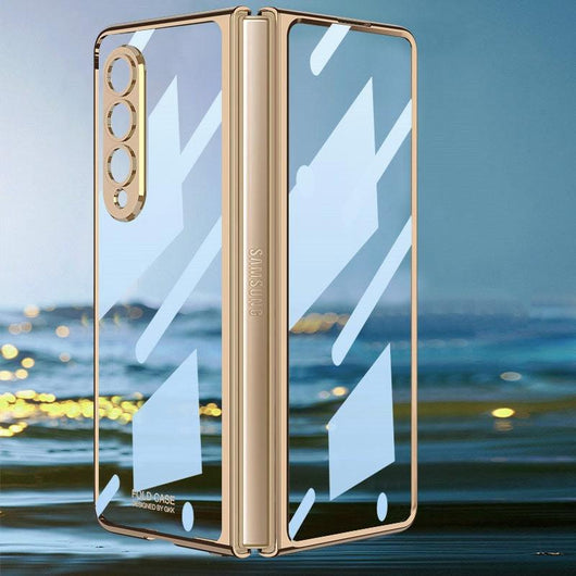 High Quality Tempered Glass Transparent Case for Samsung Galaxy Z Fold 3 4