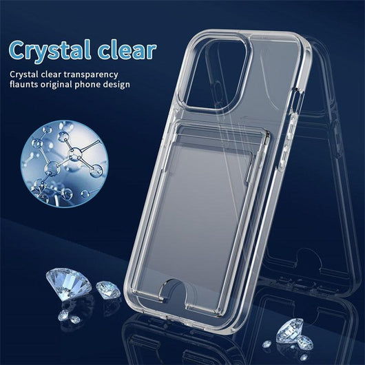 Luxury Transparent Wallet Case For iPhone series