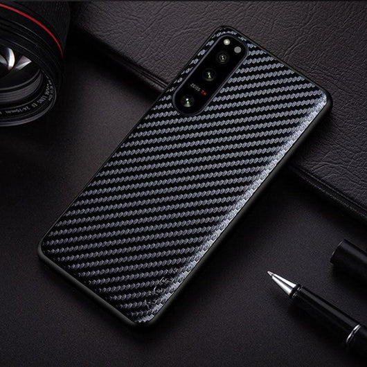 Carbon fibre optics case for Sony Xperia series